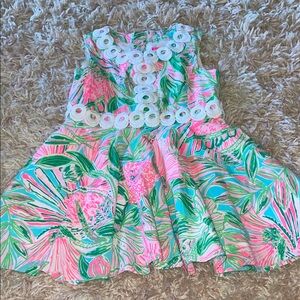 Lilly Pulitzer Pink and Green Floral Dress